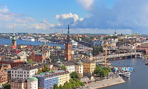 aerial view of stockholm